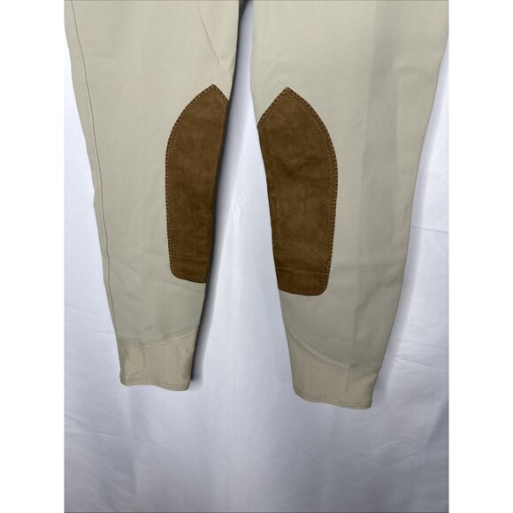 RJ Classic English Riding Pants Gulf Knee Patch Breeches Sand Tan Sz 32 New - Picture 5 of 11
